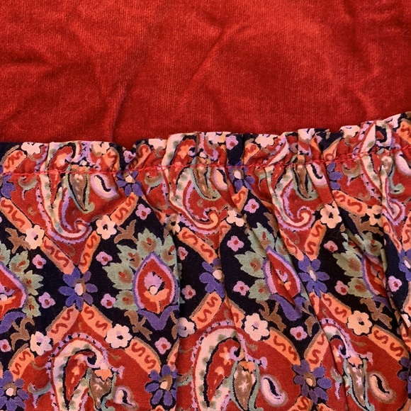 Vintage velvet and cotton skirt - Picture 2 of 5